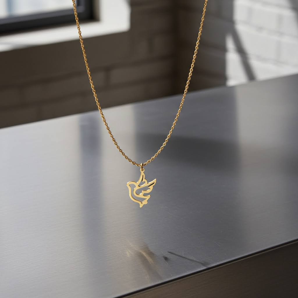 колие с гълъб подарък