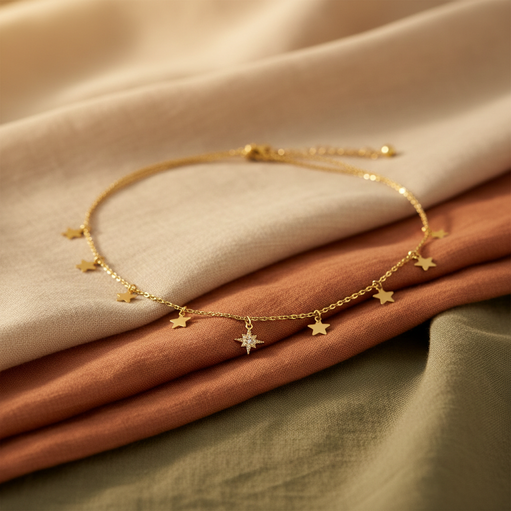 Колие по врата със звездички