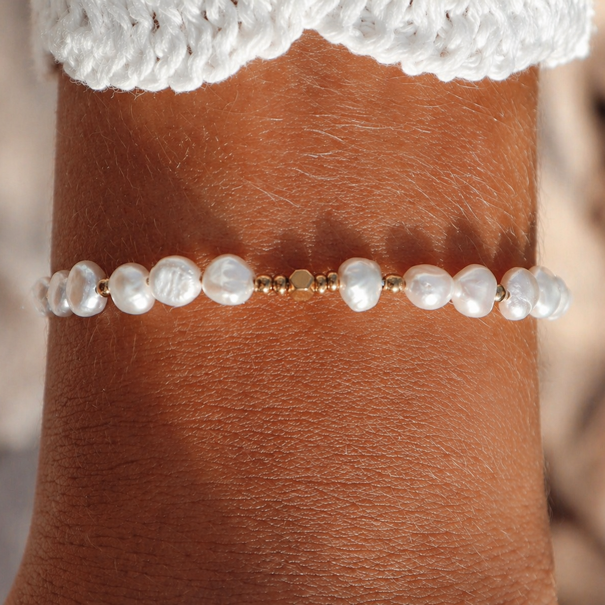 гривна с естествени перли