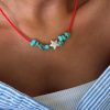 Колие с тюркоаз и седефена звездичка подарък