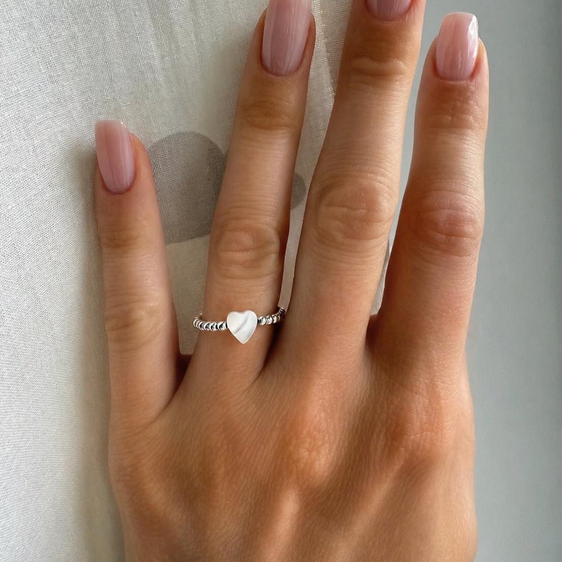пръстен със седефено сърце подарък