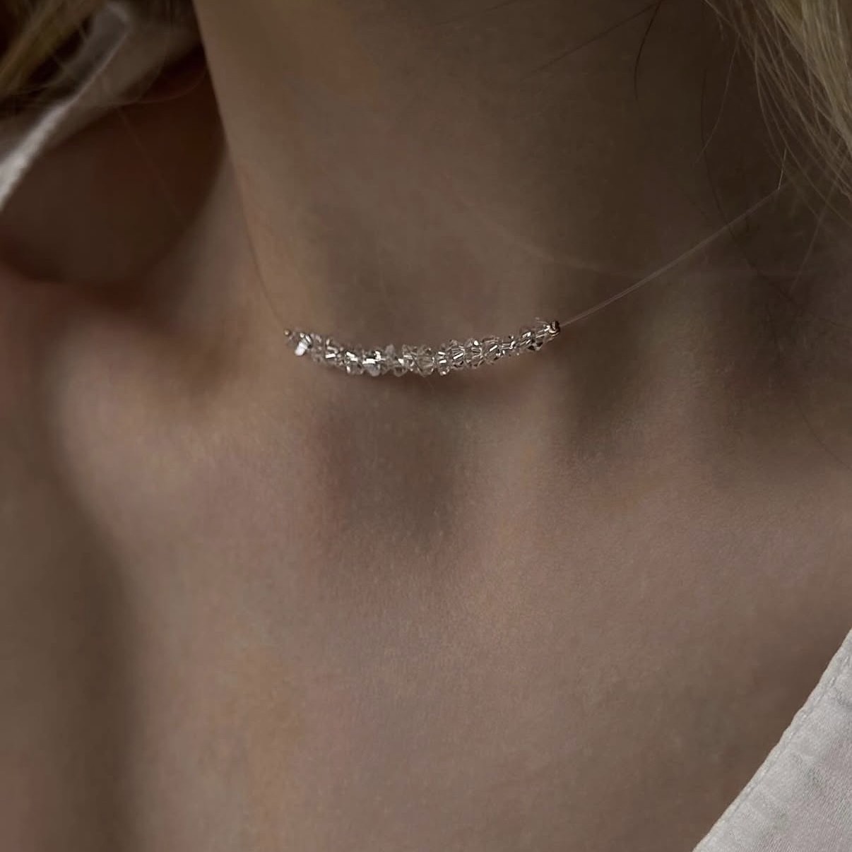 колие с корда и кристали